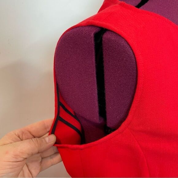 LAFAYETTE 148 Red Sheath Crew Neck Office Dress - Picture 6 of 11